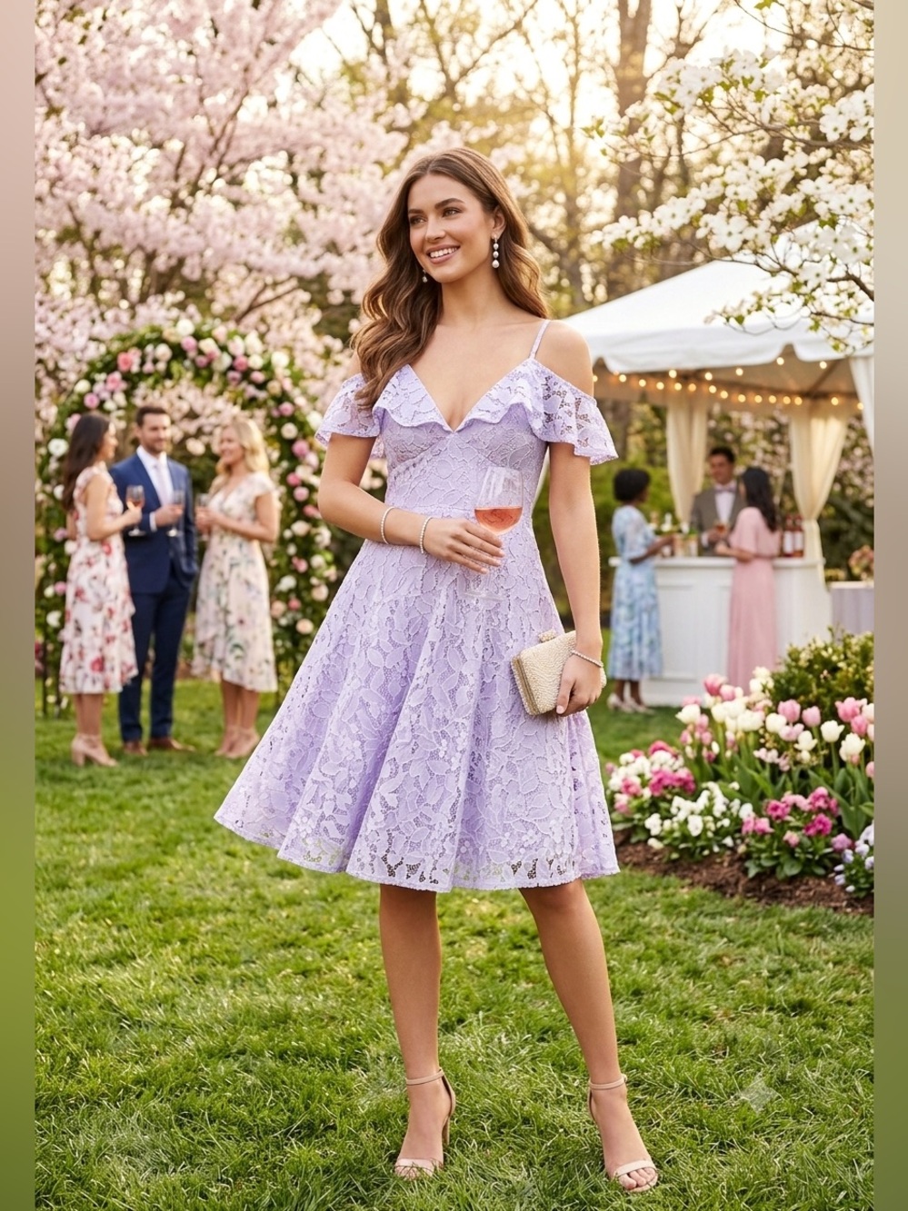 Lilac Lace Dress, Perfect for Easter, Size 2XL, NWOT